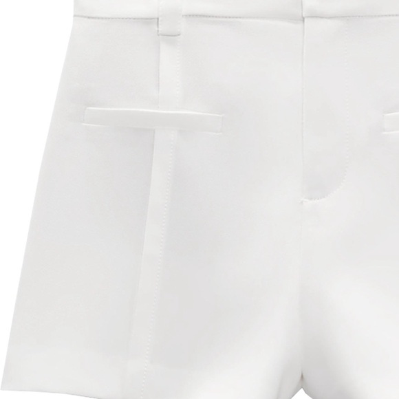 Zara High Waist White Shorts - Picture 4 of 7